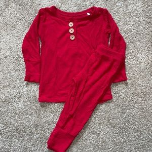 Posh Peanut Crimson two piece lounge set